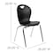 Flash Furniture Advantage Titan Black Student Stack School Chair, 18" ADV-TITAN-18BLK - alternate 2